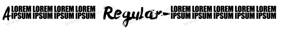 A书法英文 Regular字体转换
